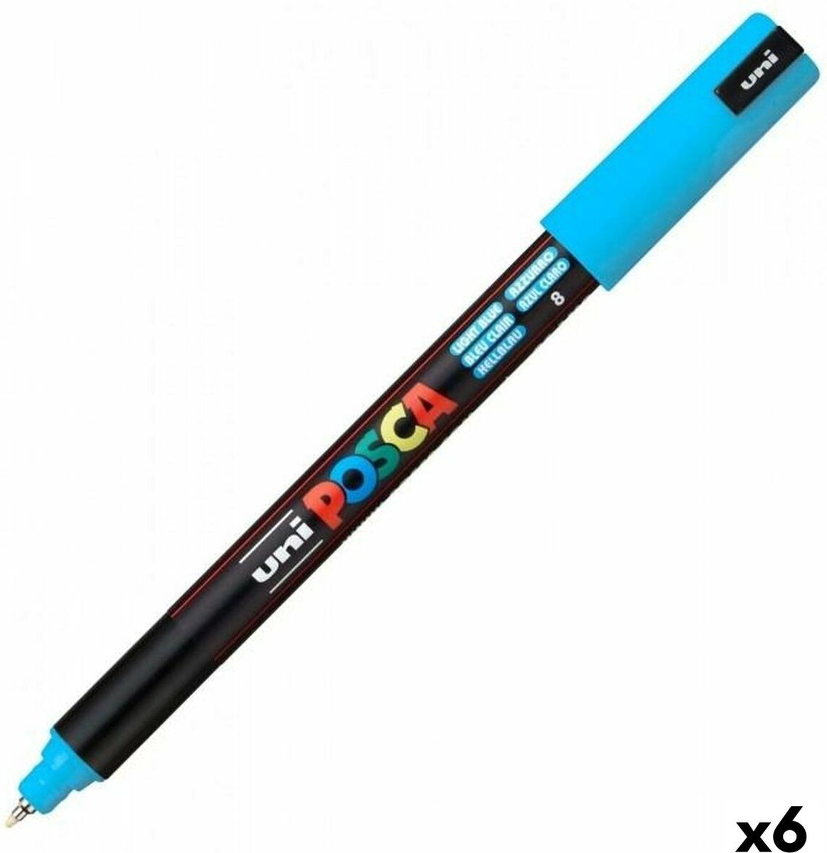 Verfstift Posca PC1MR EF lichtblauw | 6 stuks